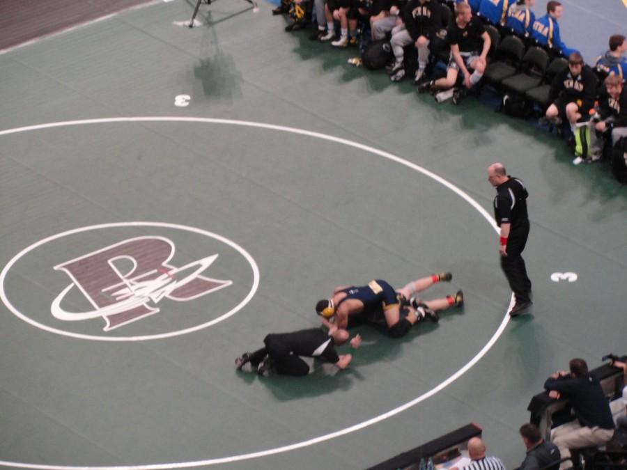 Jared Florell pins his opponent.  